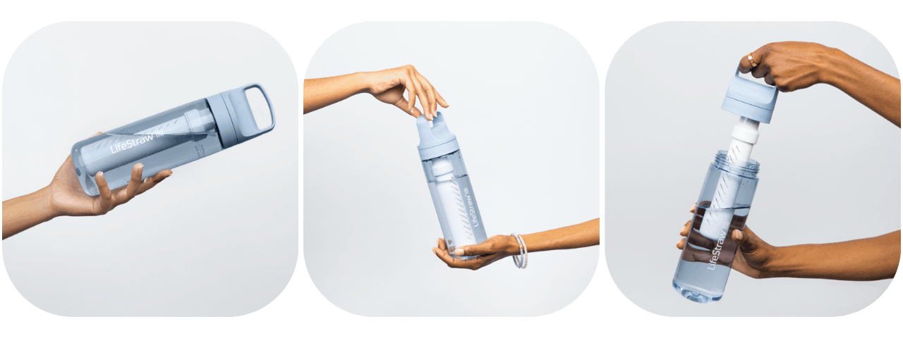 Butelka z&nbsp;filtrem membranowym LifeStraw jasnoniebieska 650ml