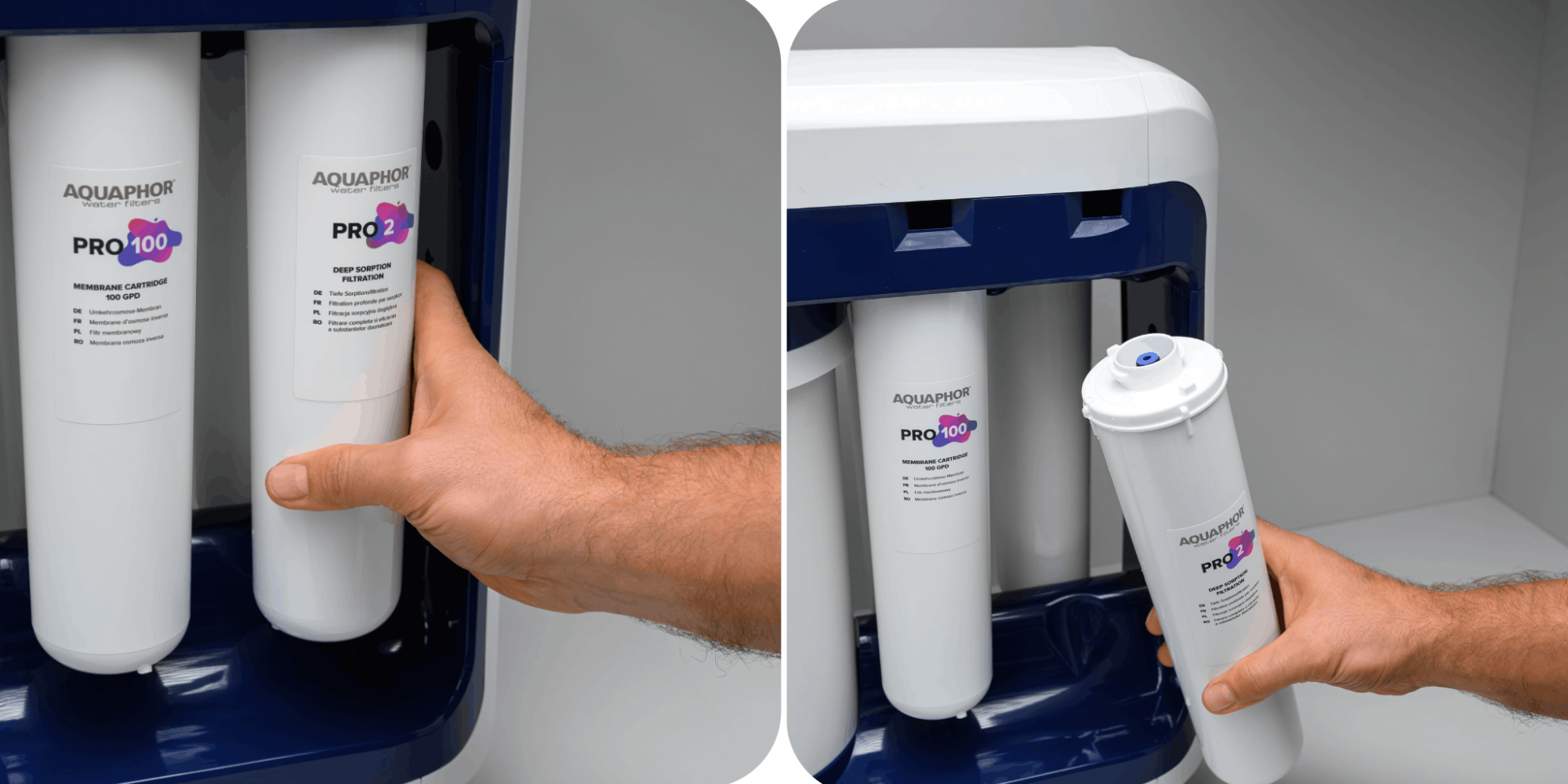 Wymiana wkładów filtrujących w&nbsp;Aquaphor RO-202S PRO