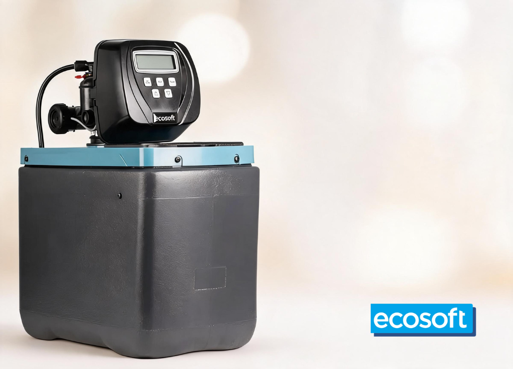 Prezentacja zmiękczacza Ecosoft Core w jasnej przestrzeni