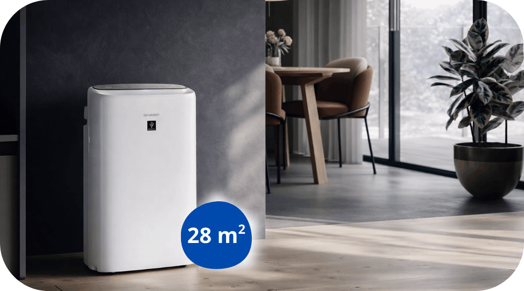 Domowy oczyszczacz powietrza z&nbsp;jonizatorem i&nbsp;nawilżaczem ewaporacyjnym do pomieszczeń 28m2