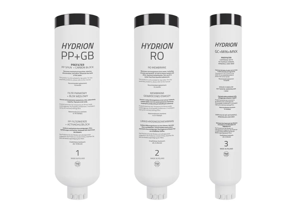 Zestaw wkładów wymiennych do systemu odwróconej osmozy FITAQUA HYDRION