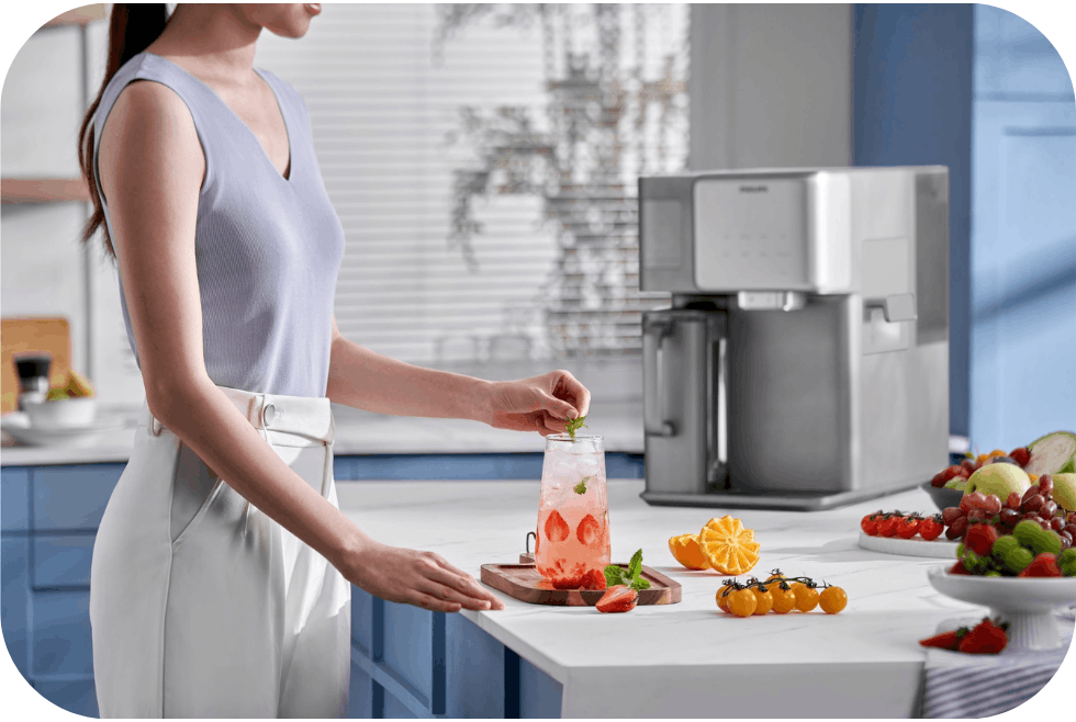 Domowy dystrybutor wody z&nbsp;wodą zimną i&nbsp;gorącą