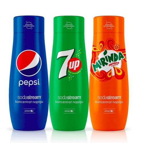 Zestaw PEPSI, 7up, MIRINDA - syropy smakowe SodaStream 440 ml