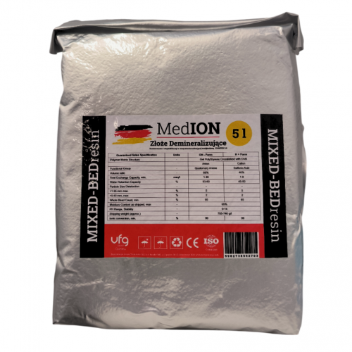 Złoże demineralizujące MIXED BEDresin MedION 5 litrów