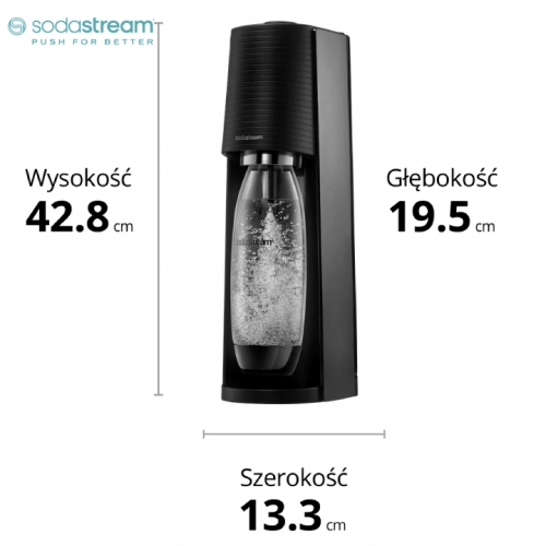 Saturator wody gazowanej Sodastream Terra, 2 naboje CO2, 2 butelki Fuse - 4