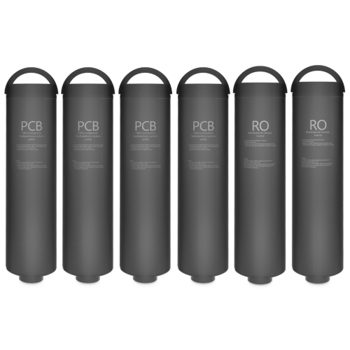 Zestaw wkładów filtrujących do Midea 600G na 2 lata (4x PCB + 2x RO)