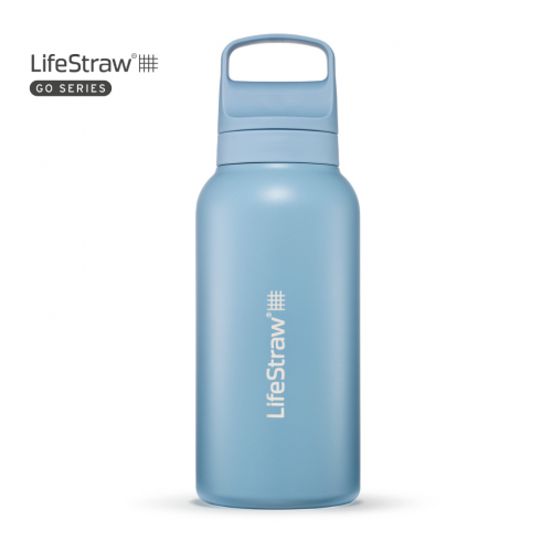 LifeStraw Go 2.0 Steel - Butelka Stalowa z Filtrem [ Icelandic Blue ] 1L Błękitna