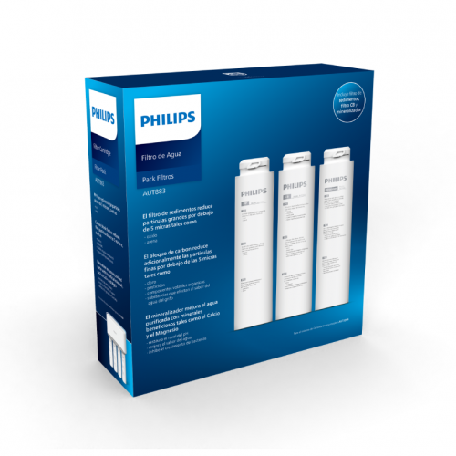 Komplet 3 wkładów do filtra wody Philips AUT3268 - 2