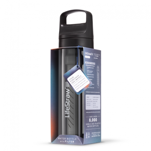 LifeStraw Go 2.0 Czarna butelka filtrująca z membraną [ Nordic Noir ] 650ml - 2