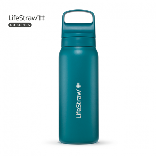 LifeStraw Go 2.0 Steel - Butelka Filtrująca Ze Stali Nierdzewnej [ Laguna Teal ] 700 ml Turkusowa