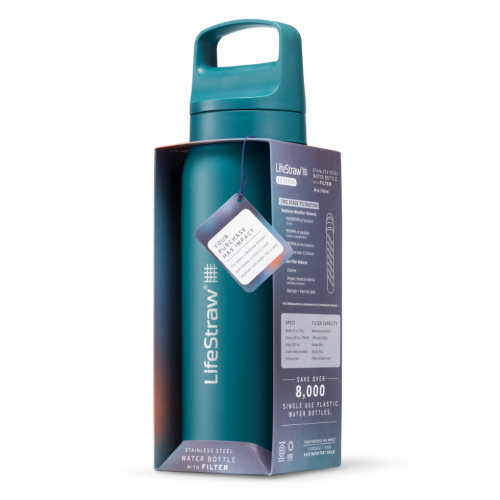 LifeStraw Go 2.0 Steel - Butelka Filtrująca Ze Stali Nierdzewnej [ Laguna Teal ] 700 ml Turkusowa - 2