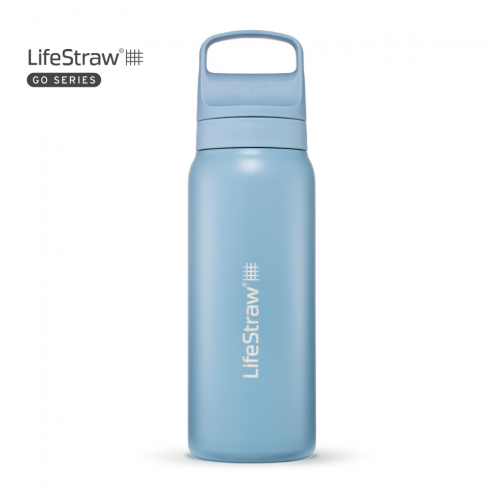 LifeStraw Go 2.0 Steel - Stalowa Butelka Filtrująca [ Icelandic Blue ] 700 ml Błękitna