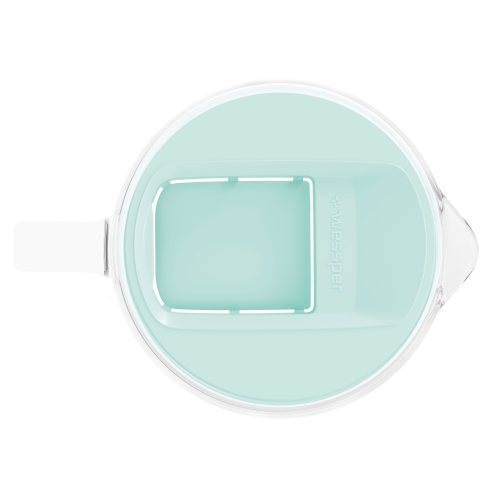 Dzbanek filtrujący szklany WESSPER D2 BOROSILICATE 3L MIĘTOWY z filtrem Aquaclassic - 5