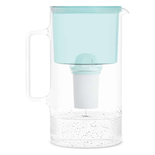 Dzbanek filtrujący szklany WESSPER D2 BOROSILICATE 3L MIĘTOWY z filtrem Aquaclassic - 2