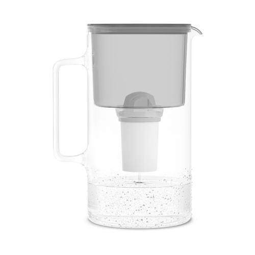 Dzbanek filtrujący szklany WESSPER D2 BOROSILICATE 3L SZARY z filtrem Aquaclassic - 2