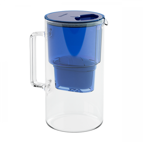 Szklany dzbanek filtrujący WESSPER D2 BOROSILICATE 3L NAVY BLUE z filtrem Aquamax - 5