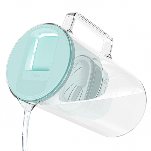 Szklany dzbanek filtrujący WESSPER D2 BOROSILICATE 3L MIĘTOWY z filtrem Aquamax - 7
