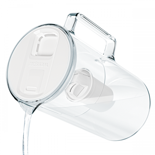 Szklany dzbanek WESSPER D2 BOROSILICATE futureflowTM 3L BIAŁY z licznikiem i filtrem Aquaclassic - 2