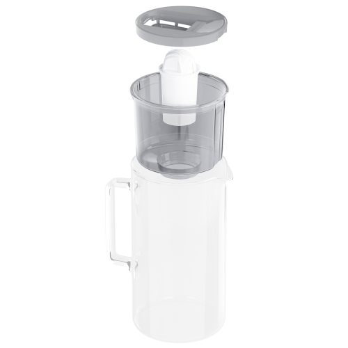 Dzbanek filtrujący szklany WESSPER D2 BOROSILICATE 3L SZARY z filtrem Aquaclassic - 6