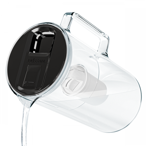 Szklany dzbanek WESSPER D2 BOROSILICATE futureflowTM 3L CZARNY z licznikiem i filtrem Aquaclassic - 2
