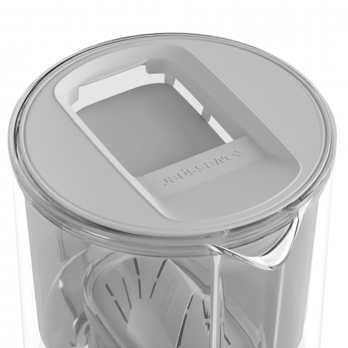 Szklany dzbanek filtrujący WESSPER D2 BOROSILICATE 3L SZARY z filtrem Aquamax - 3