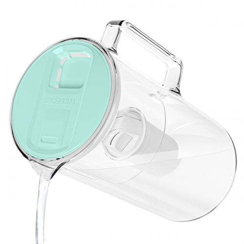 Szklany dzbanek WESSPER D2 BOROSILICATE futureflowTM 3L MIĘTOWY z licznikiem i filtrem Aquaclassic - 2