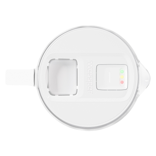 Szklany dzbanek WESSPER D2 BOROSILICATE futureflowTM 3L BIAŁY z licznikiem i filtrem Aquamax - 3