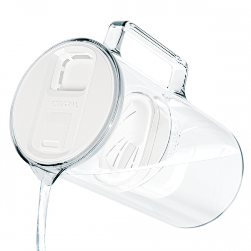 Szklany dzbanek WESSPER D2 BOROSILICATE futureflowTM 3L BIAŁY z licznikiem i filtrem Aquamax - 5