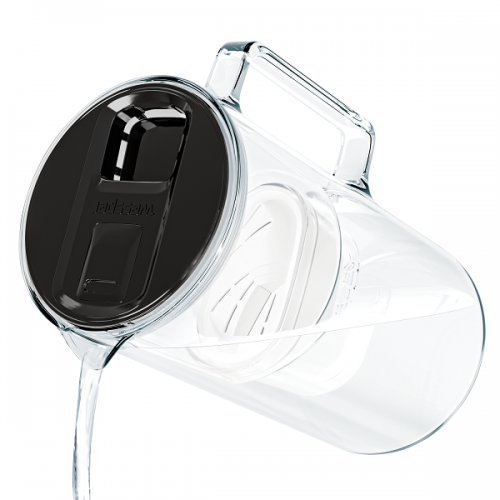 Szklany dzbanek WESSPER D2 BOROSILICATE futureflowTM 3L CZARNY z licznikiem i filtrem Aquamax - 4