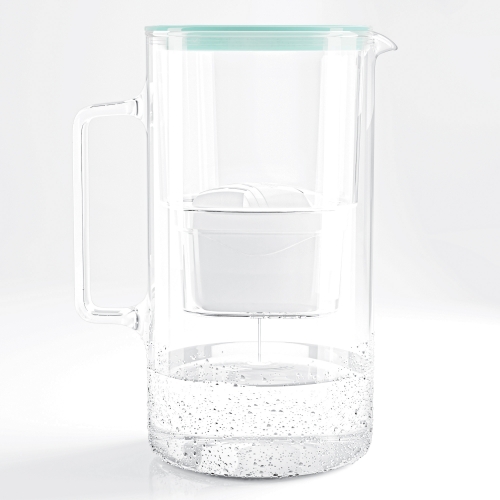 Szklany dzbanek WESSPER D2 BOROSILICATE futureflowTM 3L MIĘTOWY z licznikiem i filtrem Aquamax