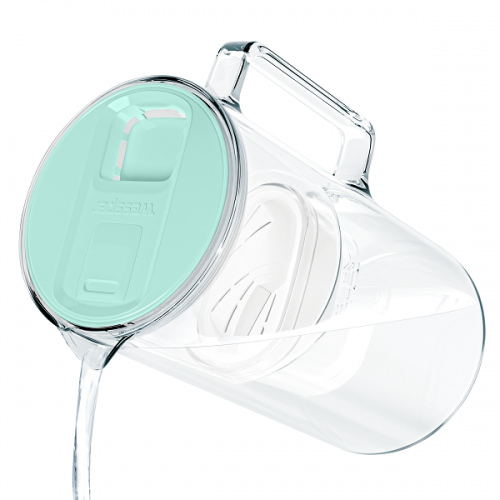 Szklany dzbanek WESSPER D2 BOROSILICATE futureflowTM 3L MIĘTOWY z licznikiem i filtrem Aquamax - 5