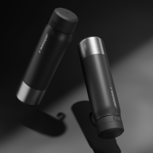 Stalowa butelka z filtrem Wessper B2 STAINLESS STEEL Actitex 1L - CZARNA - 5