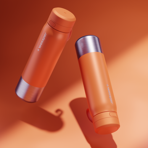 Stalowa butelka z filtrem Wessper B2 STAINLESS STEEL Actitex 1L - POMARAŃCZOWA - 5