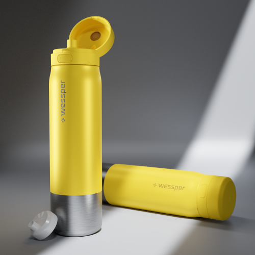 Stalowa butelka z filtrem Wessper B2 STAINLESS STEEL Actitex 1L - ŻÓŁTA - 3