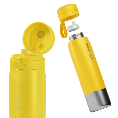 Stalowa butelka z filtrem Wessper B2 STAINLESS STEEL Actitex 1L - ŻÓŁTA - 4