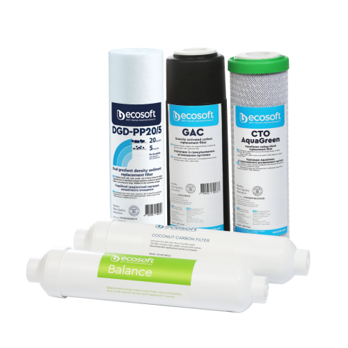 Zestaw wkładów BWT Ecosoft Pure Balance 5 szt. - serwis półroczny - 2